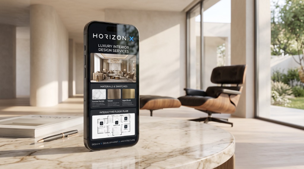 App Development — Luxury Interior Design Services & Interactive Floor Plan Mobile App