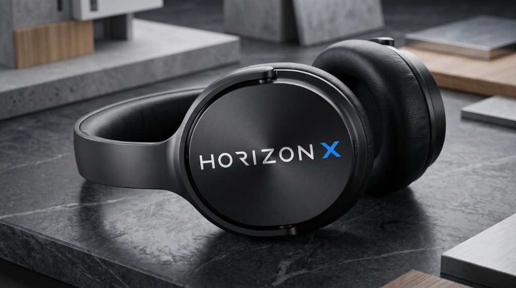 Branding & Design — HORIZON X Industrial Acoustic Product Branding & Minimalist Hardware